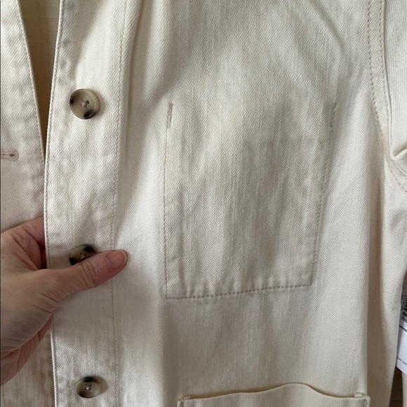 Cream Button-Up Chore Jacket - Picture 5 of 6